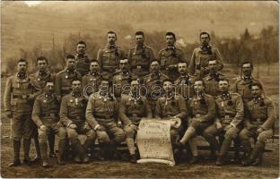 1913 K. K. Kaiserschützenrgmt. Trient No. 1. 5. Kompagnie Hoch die Hälfte 1911-1914 / Austro-Hungarian K.u.K. military, group of soldiers. M. Senn photogr. Atelier (Merano, Meran; Südtirol) photo (EK)