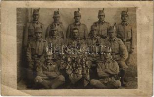 1911 Austro-Hungarian K.u.K. military, group of soldiers. Otto Taudien (Mezzolombardo, Südtirol) photo (EB)