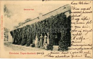 1902 Tápiószele, Geszner lak, kúria, kastély. Hoffer Sámuel és fia kiadása
