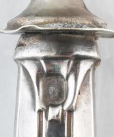 Art deco ezüst (Ag) pralinés kanál, jelzéssel, h: 16 cm, nettó: 36 g