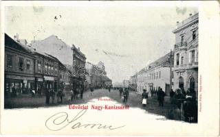 1899 (Vorläufer) Nagykanizsa, Fő utca, Fantl Testvérek üzlete. Fischel Fülöp kiadása (EK)