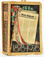 1928 Az 50 éves Pesti Hirlap jubileumi albuma 1878-1928. Bp., 1928, Légrády, 1072 p. Szövegközi és egészoldalas képekkel rendkívül gazdagon illusztrált. A borító Végh Gusztáv munkája. Kiadói illusztrált papírkötés, szakadozott borítóval.