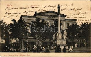 1905 Győr, Széchenyi tér, Győri Lloyd, piac, üzlet. Röszler Károly kiadása (fl)