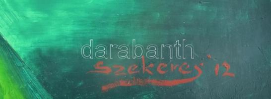 Szekeres József (1944-): Kakas, 2012. Olaj, papír. Jelezve jobbra lent. 41,5x58,5 cm