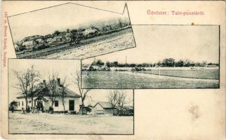 Tahi, Tahi-puszta (Tahitótfalu); látkép, Tahi csárda, vendéglő, étterem. Kiadja Divald Károly 145. sz. (EK)