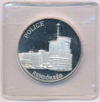 DN "Sárkányölő Szent György - ORFK / Police - Rendőrség" ezüstözött fém emlékérem, lezárt ...