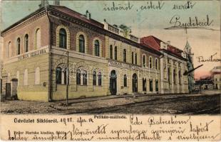 1908 Siklós, Pelikán szálloda, táncterem. Feiler Mariska kiadása (EK)