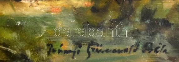 Iványi Grünwald Béla jelzéssel: Tanya. Olaj, farost. 38,5x62 cm