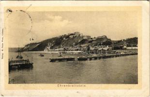 1908 Koblenz, Ehrenbreitstein / castle, fortress, ships (EK)