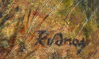 Rudnay jelzéssel: Vízparti táj. Olaj, vászon. Felületi sérülésekkel. 31x43 cm