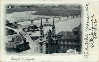 1900 Esztergom, hidak este