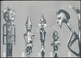 1977 Ősök - Istenek, Nyugat-Afrika élő népművészete, fekete-fehér fotókkal illusztrált kiállítási pr...