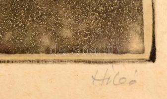 Hibó Tamás (1947-1991): A büszke nő, 1986. Rézkarc, papír, jelzett, művészpéldány E.A. VII./VII. szá...