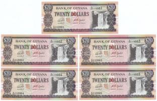 Guyana DN (2018) 20$ (10x) sorszámkövetők "C/65 110961-C/65 110970" T:UNC
Guyana ND (2018...