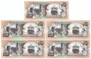 Guyana DN (2018) 20$ (10x) sorszámkövetők "C/65 110961-C/65 110970" T:UNC
Guyana ND (2018...