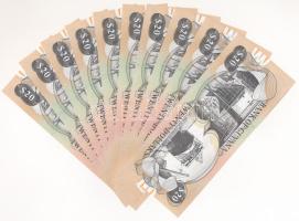 Guyana DN (2018) 20$ (10x) sorszámkövetők "C/65 110971-C/65 110980" T:UNC
Guyana ND (2018...