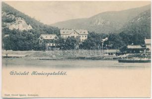 Kovácspatak, Kovacov; látkép, villa. Stromf Ignác kiadása / general view, villa (ázott / wet damage)