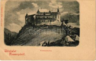 Krasznahorkaváralja, Krásnohorské Podhradie (Rozsnyó, Roznava); Krasznahorka vára. Falvi Jenő kiadása / Hrad Krásna Horka / castle (EK)