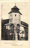 1907 Komárom, Komárno; Kőszűz a várban. Spitzer Sándor kiadása / castle wall, monument (EK)