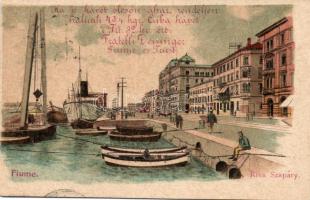 Fiume harbour litho