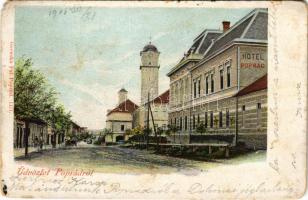 1906 Poprád (Tátra, Tatry); utca, Poprád szálloda. Geruska Pál kiadása / street view, hotel (EM)