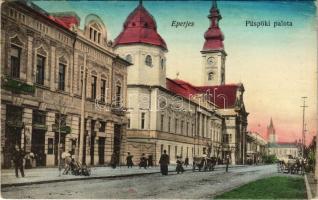 Eperjes, Presov; Püspöki palota, Lefkovits József üzlete. Molnár Jenő kiadása / bishop's palace, shops (EK)