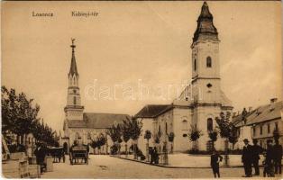 Losonc, Lucenec; Kubinyi tér, piac, Református templom. Weil Jakab kiadása / square, market, Calvinist church (fa)