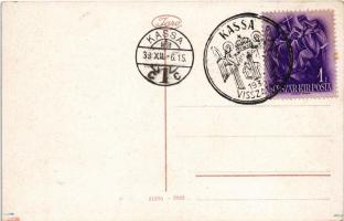 Kassa, Kosice; Hlavná ulica / Fő utca, villamos / Hauptstraße / main street, tram + "1938 Kassa...