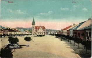 1918 Bártfa, Bardiov, Bardejov; Fő tér / main square