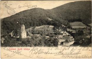 1906 Szklenófürdő, Sklené Teplice; látkép / general view, spa (Rb)