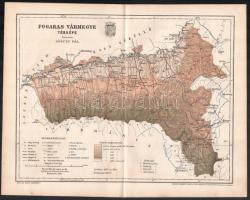 1894 Fogaras vármegye térképe, tervezte: Gönczy Pál, a Pallas Nagy Lexikona melléklete, 1 : 350.000, Bp., Posner Károly Lajos és Fia, 30x24 cm