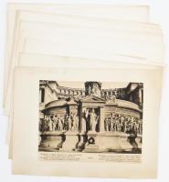 cca 1935 Róma nevezetességei, 20 db fotónyomat, több nyelven feliratozva, lapra kasírozva, lapméret: 28x21 cm / Romes sights and monuments, 20 photos