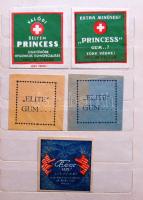 138 db levélzáró, segélybélyeg stb. főleg régiek, közepes berakóban