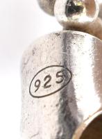 Ezüst(Ag) bogyós nyaklánc, jelzett, h: 40 cm, nettó: 21,7 g