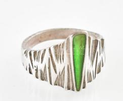 Ezüst(Ag) rusztikus gyűrű, jelzett, méret: 54, bruttó: 6 g