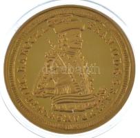 DN "Magyar aranypénzek utánveretben - II. Rákóczi Ferenc arany, 1707" aranyozott fém emlék...