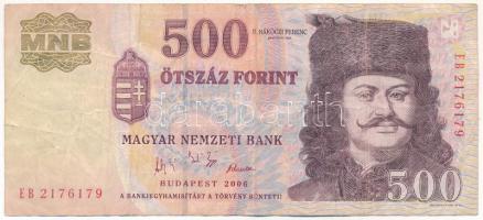 2006. 500Ft "A forradalom 50. évfordulója 1956. október 23." Wittner Mária aláírásával T:F