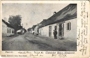 1905 Rácalmás, Piac tér, üzlet. Schwarcz Géza kiadása (EK)