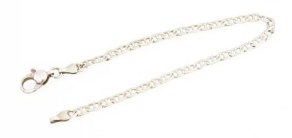Ezüst(Ag) pálcikás karkötő, jelzett, h: 19 cm, nettó: 5 g