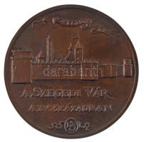 Lapis András (1942-) 2001. "Mátyás király" bronz plakett dísztokban, a szegedi lovasszobor...