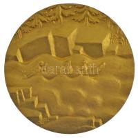 Finnország 1986. "Urho Kekkonen" aranyozott bronz emlékérem peremen "SPORRONG" g...