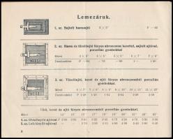 1932 Szeged, Benkóczy Pál első alföldi lemezáru- és butorzárgyár, 5. sz. árjegyzék, a borító két old...