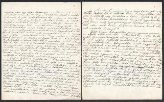 Beck Ö. Fülöp (1873-1945) autográf cikk kézirata Ybl Ervin könyvéről. 5 beírt oldal + egy ceruza raj...