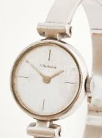 Ezüst(Ag) óra, jelzett, működik, kopásnyomokkal, 3,5×5,5 cm, bruttó: 32 g