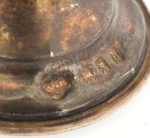 Ezüst(Ag) pálinkás pohár, jelzett, m: 10 cm, nettó: 28,4 g