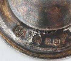 Ezüst(Ag) pálinkás pohár, jelzett, m: 10 cm, talpán kisebb horpadásokkal, nettó: 27,6 g