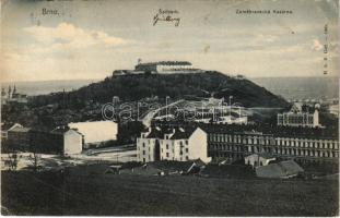 1905 Brno, Brünn; Spilberk, Zemebranecká Kasárna / castle, military barracks (pinholes)