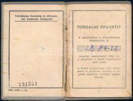 1966 Gépjárómű forgalmi engedély, Simson motorkerékpár 49,8 cm3, pilisvörösvári hentes és mészáros r...