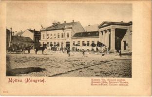 Nyitra, Nitra; Kossuth tér, Nemzeti színház / Kossuth-Platz, National-Theater / square, theatre (fl)