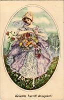 1926 Kellemes húsvéti ünnepeket! / Easter greeting art postcard. B.K.W.I. 132-1. (EK)